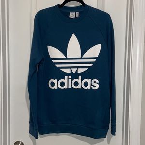 Women’s Adidas teal pullover with large logo